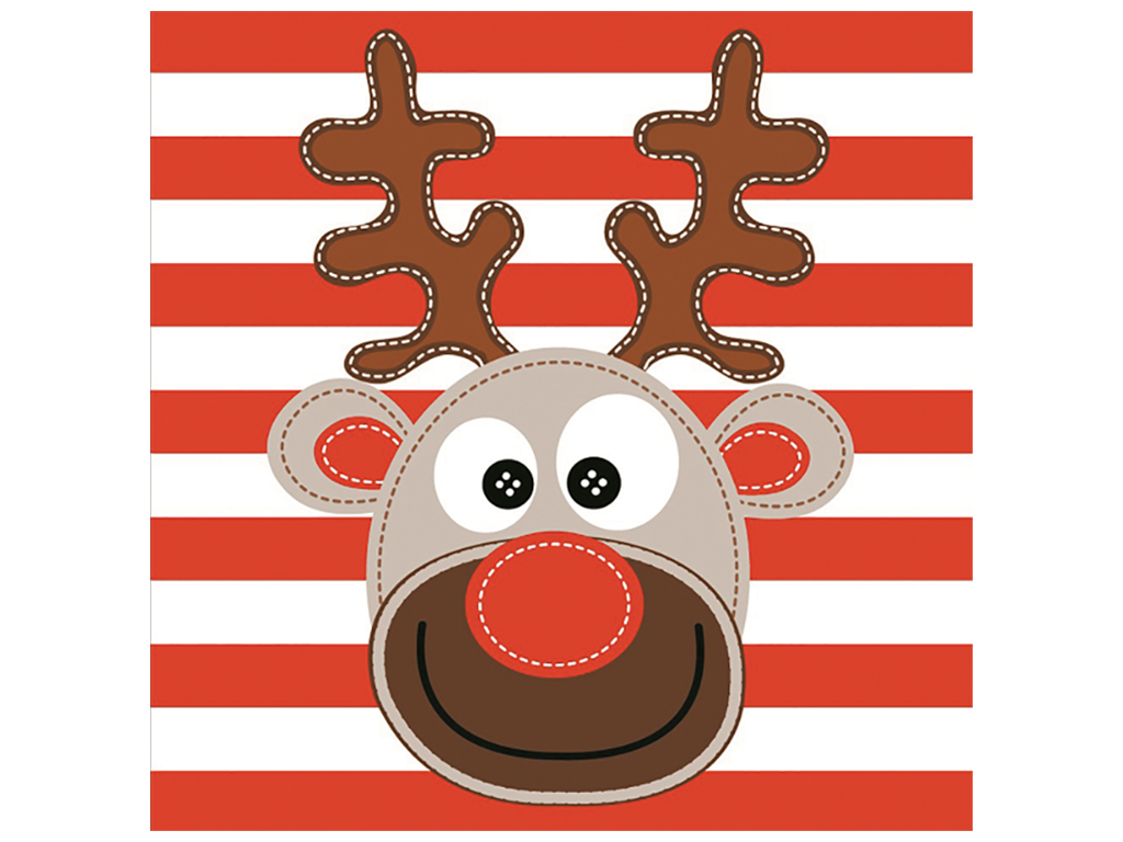 Салфетки бумажные новогодние Silken Smile New Year, 33х33см, 3слоя, 18шт