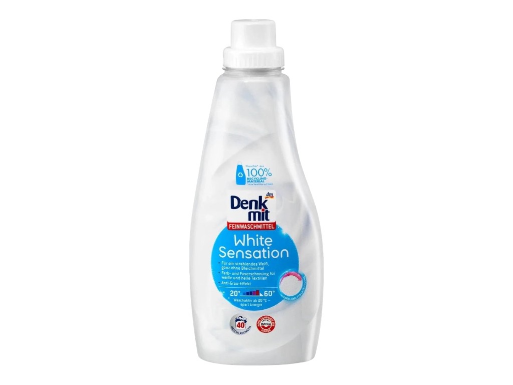 Гель для стирки DenkMit White Sensation, 1л, 40 стирок