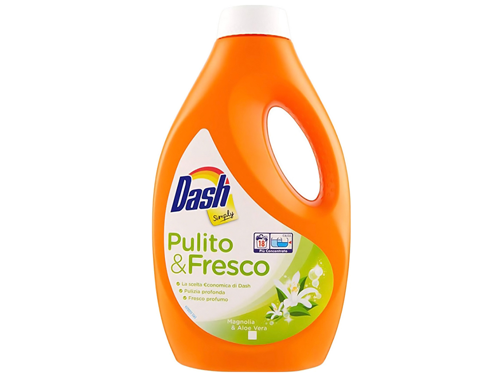 Гель для стирки Dash Simply Pulito Fresco Magnolia&Aloe Vera 18 стирок 990мл