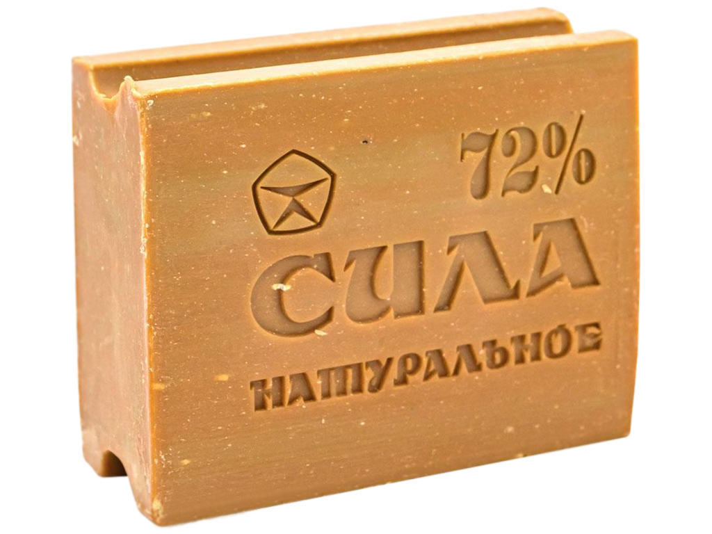 Мыло хозяйственное твердое Sila "Сила 72%" рельса, без упаковки 180г