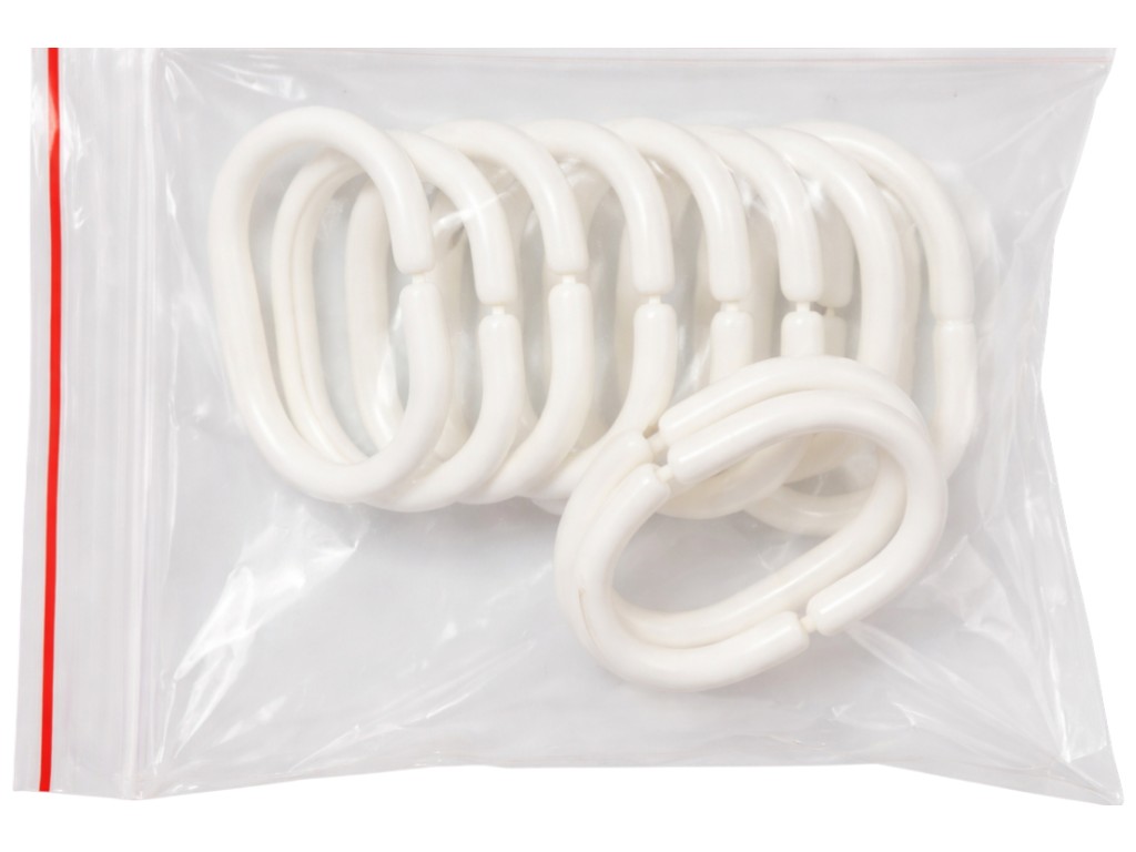 Кільце для карнизу, пластик, колір білий (ціна за 12шт)