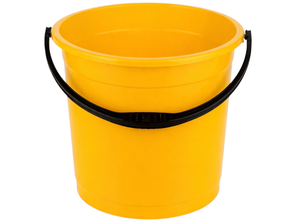 Ведро R plastic желтое, без крышки 10л, 01001