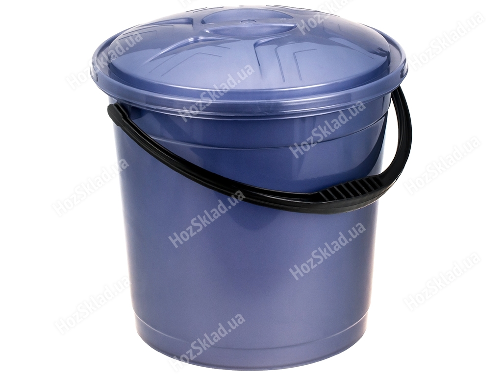 Ведро R plastic фиолетовое, с крышкой, 10л