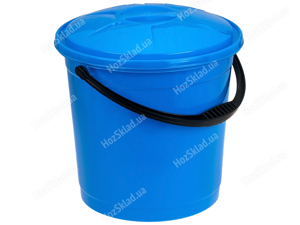 Ведро R plastic синее, с крышкой, 15л