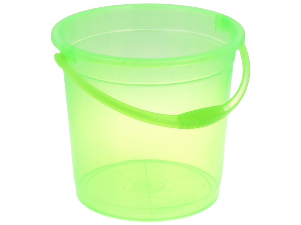 Ведро R plastic прозрачное, без крышки, салатовое, 10л, 11003