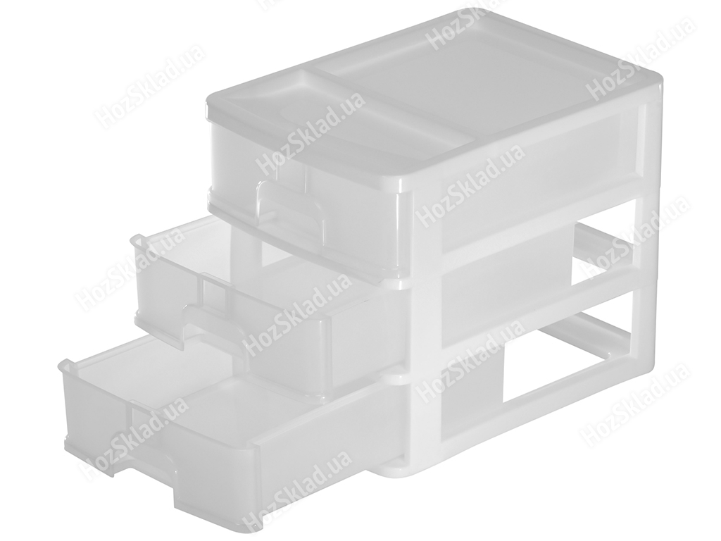 Комод настільний R-Plastic А4 на 3 шухляди, білий, 35x25,5x28см, 03303