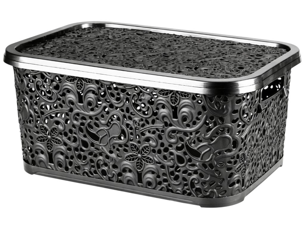 Корзинка R plastic Ажур, 6л, 28,5x20,5x12,5см, металік, 30606