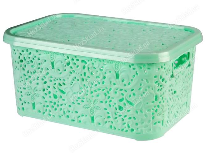 Корзинка R plastic Ажур, 6л, 28,5x20,5x12,5см, мята, 30607