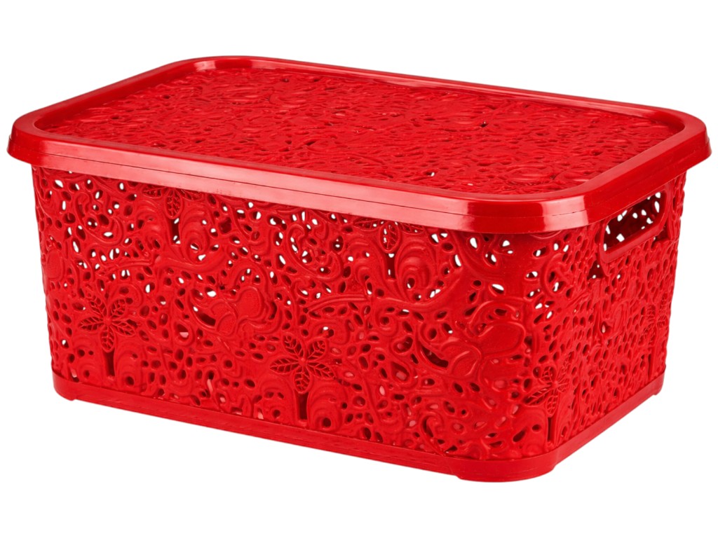 Корзинка R plastic Ажур, 6л, 28,5x20,5x12,5см, червона, 30611
