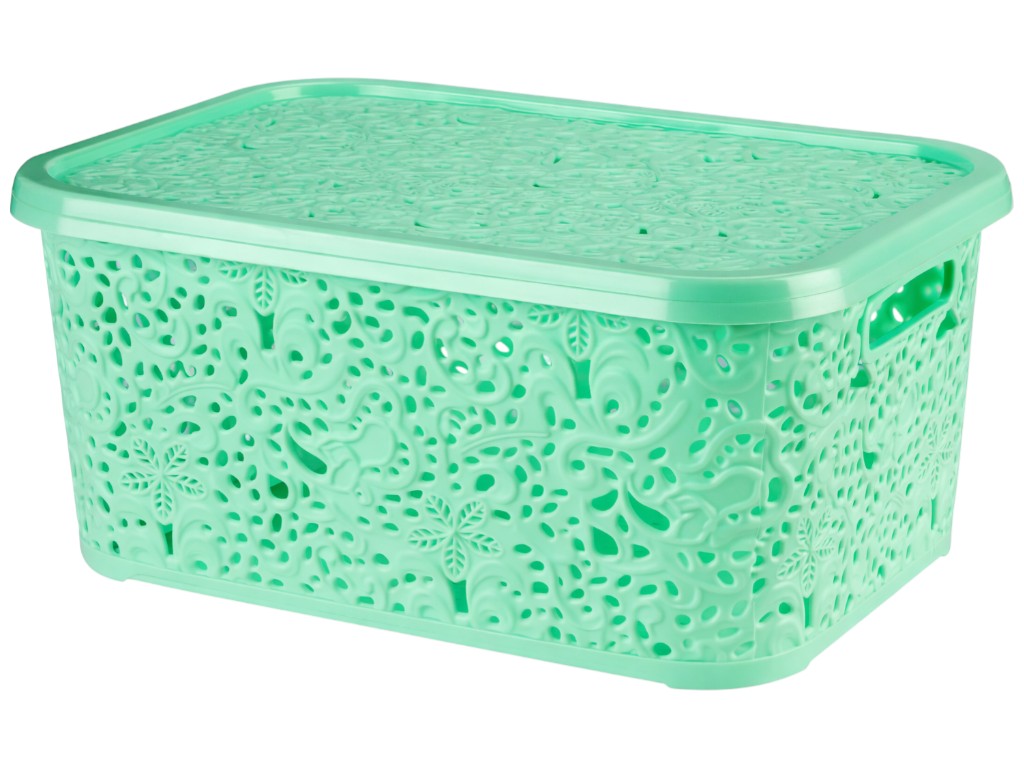 Корзинка R plastic Ажур, 10л, 33,5x23,5x16см, м'ята, 31007