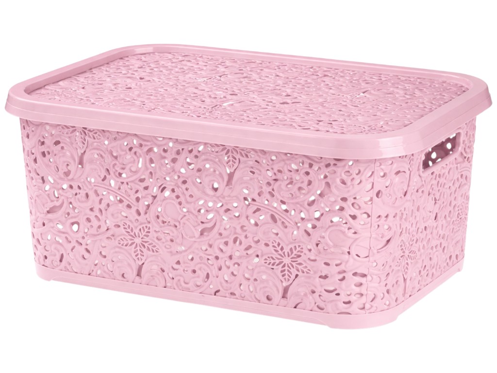 Корзинка R plastic Ажур, 10л, 33,5x23,5x16см, пудра, 31008