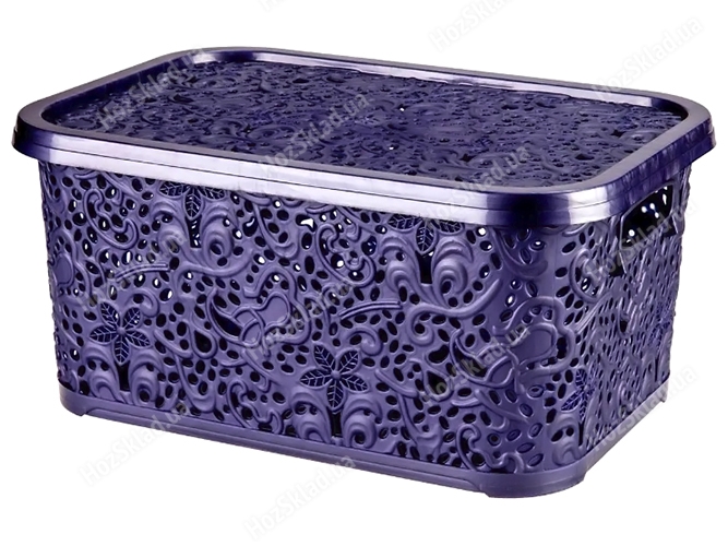 Корзинка R plastic Ажур, 10л, 33,5x23,5x16см, фиолетовая, 31010
