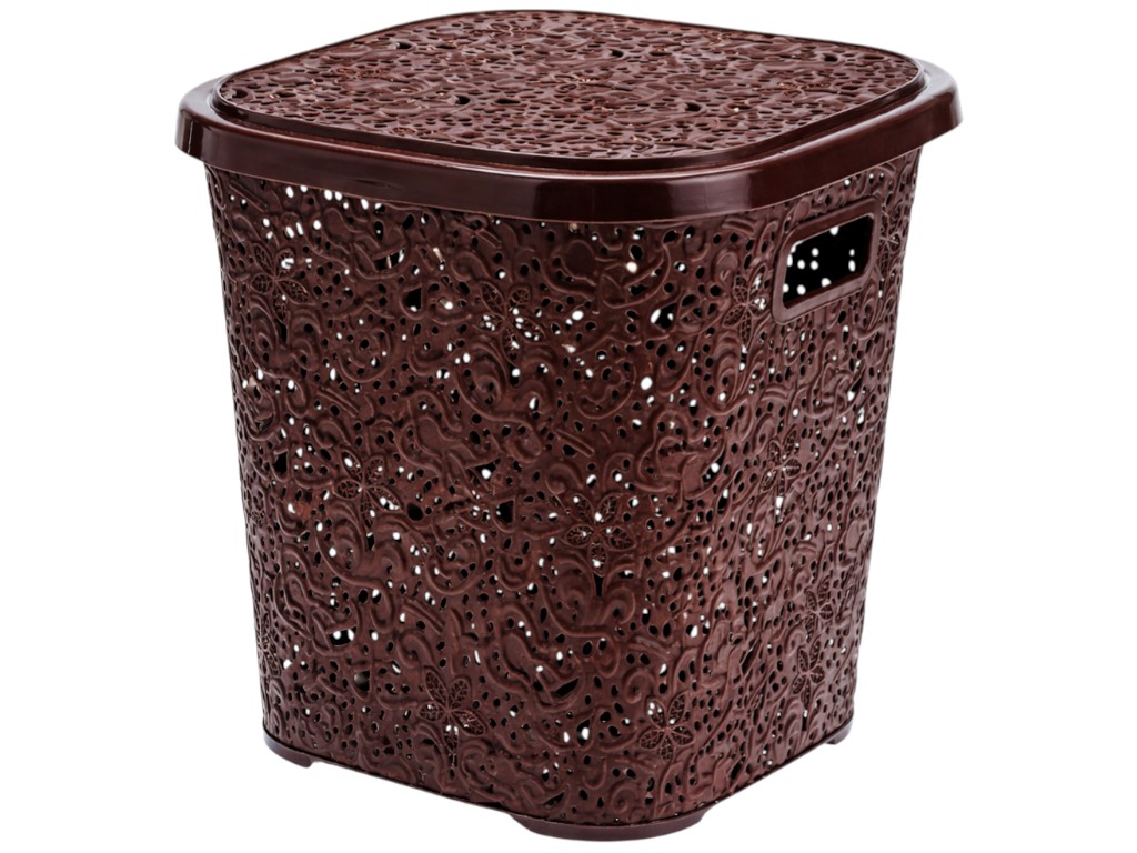 Корзинка R plastic Ажур, 15л, 29x29x28см, коричнева, 31504