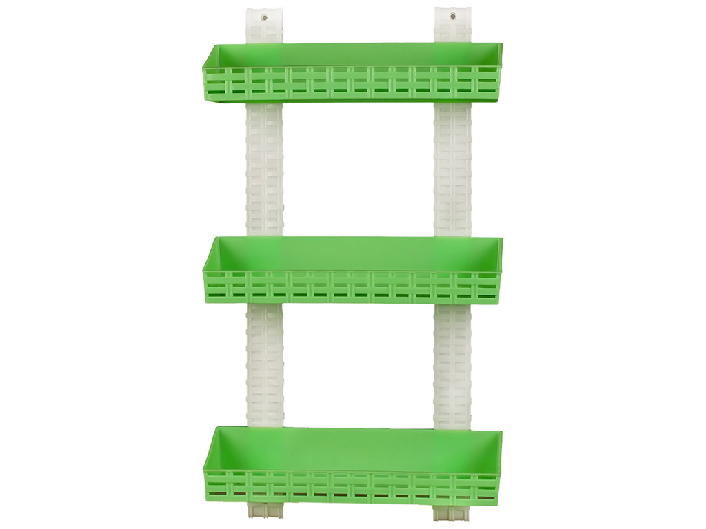 Полиця R plastic Ротанг, пряма, 3 яруси, салатова, 13307