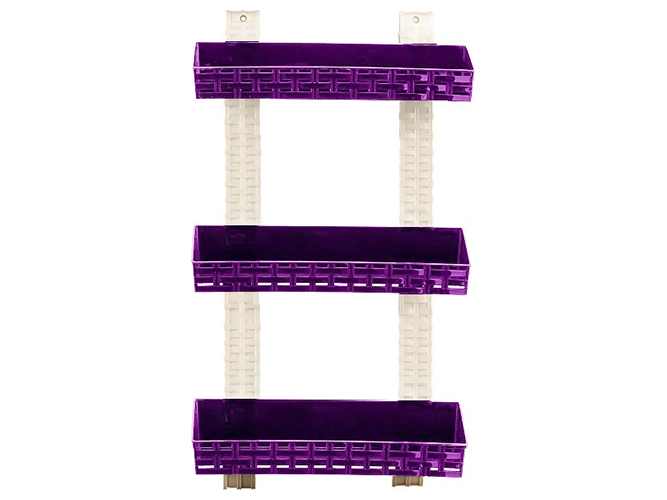Полиця R plastic Ротанг, пряма, 3 яруси, фіолетова, 13308