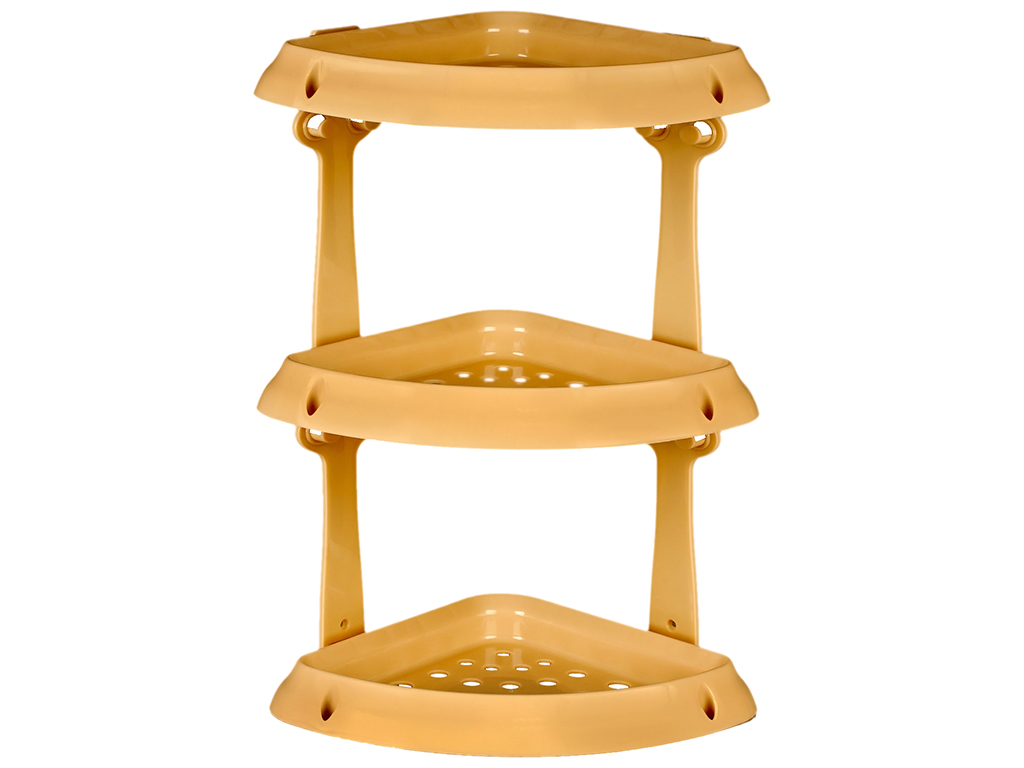 Полиця R plastic, кутова, 3 яруси, бежева, 14301