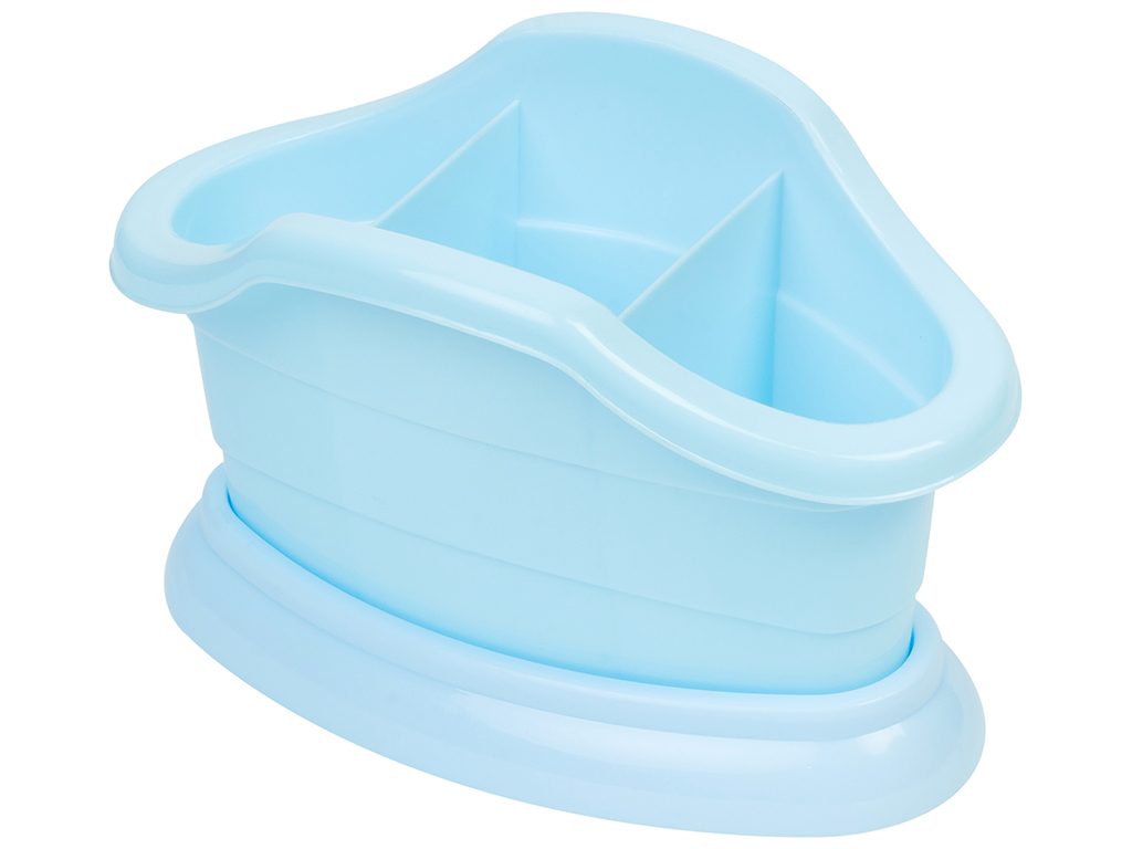 Подставка для столовых приборов R plastic, голубая, 10003
