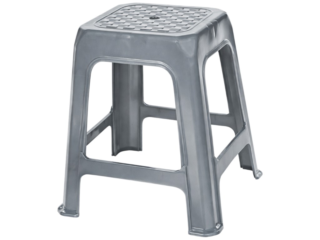 Табурет R plastic, металлик, 36x36x43,5см, 00003