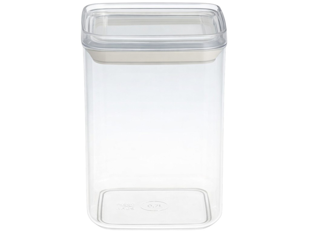 Контейнер для сипучих продуктів, харчовий пластик, 900мл, колір прозорий
