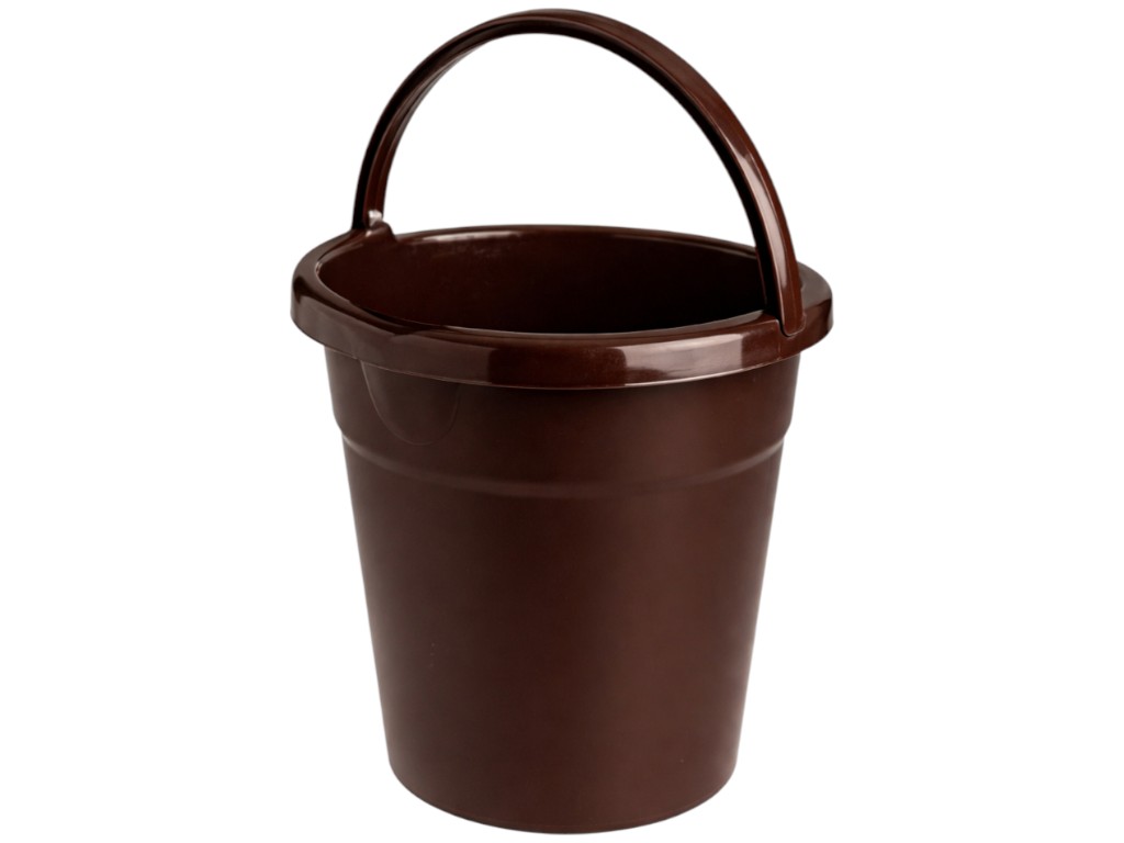 Ведро R-plastic, мерное с носиком, полипропилен, 11л, цвет коричневый
