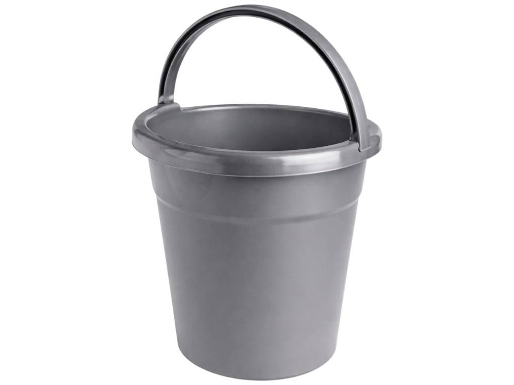 Відро R-plastic, мірне з носиком, поліпропілен, 11л, колір сірий металік