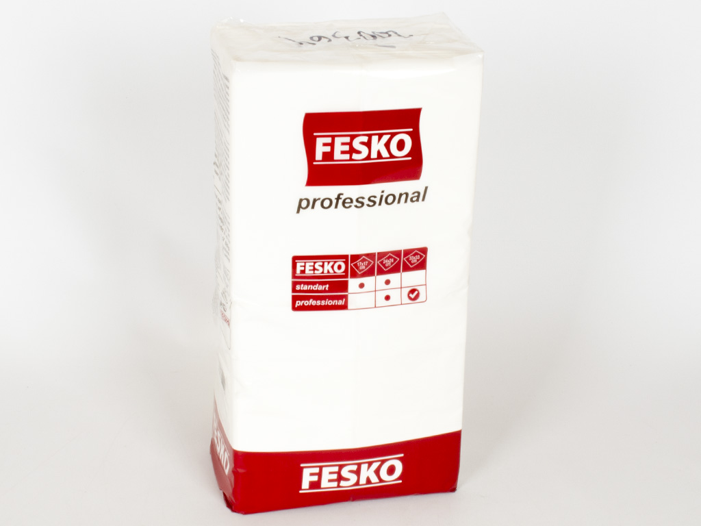 Салфетки "FESKO Professional" белые двухслойные 33x33см 250шт