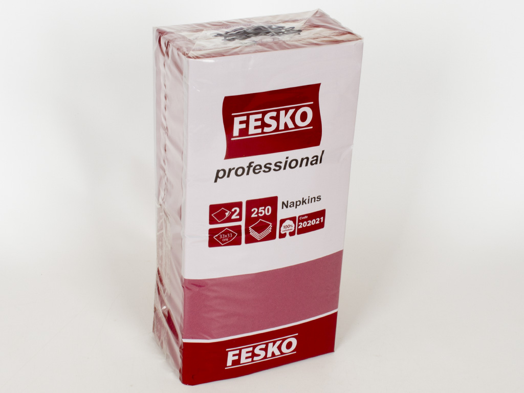 Салфетки "HoReCa" двухсл. бордо 33x33см 250шт