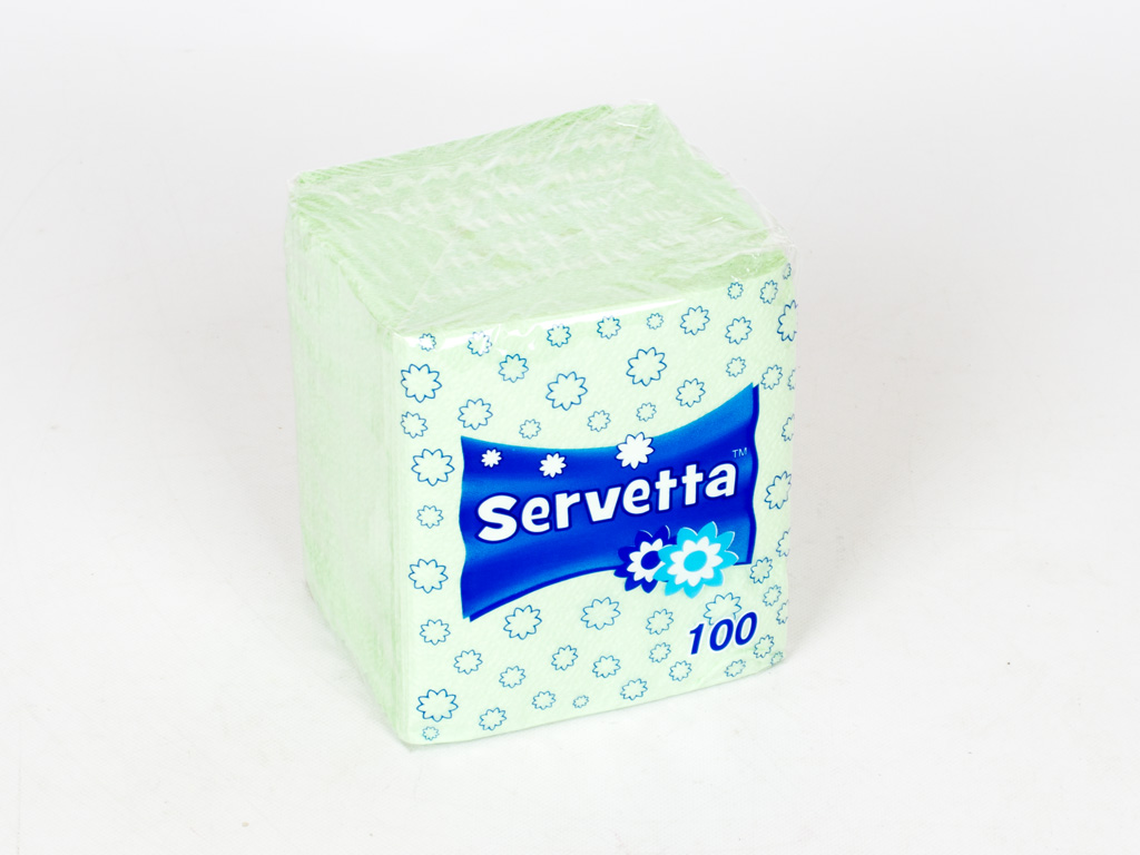Салфетки "Servetta" зеленые 21x24 см (100л)