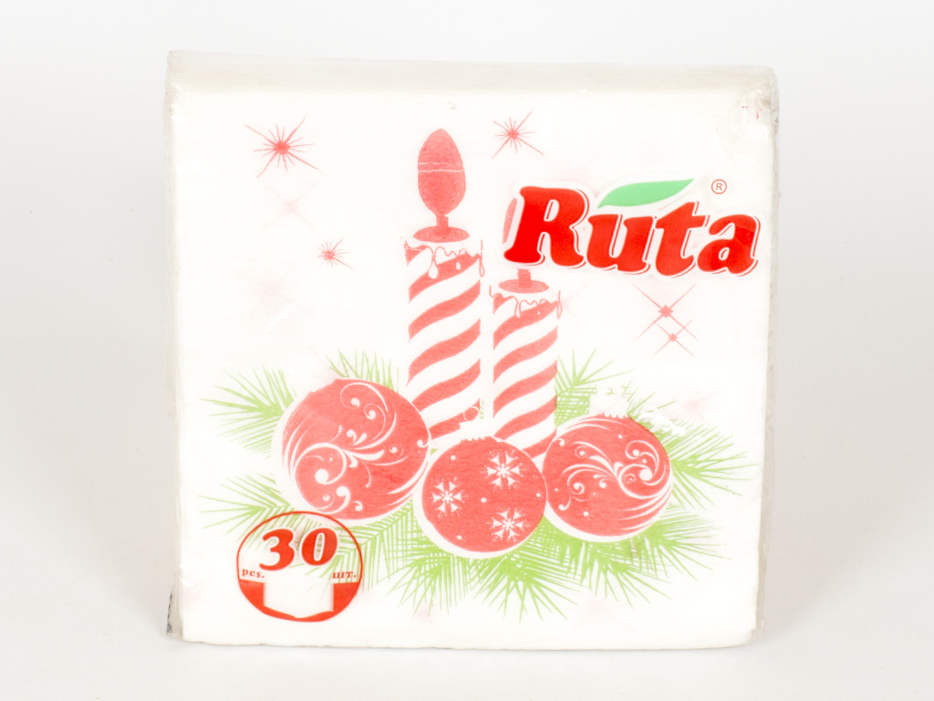 Салфетки "Рута" Декор - свечки 30шт. 33x33см