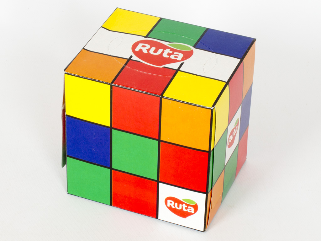 Серветки косметичні "Ruta Home" "Кубик-рубик" двошарові 80шт 20x21см