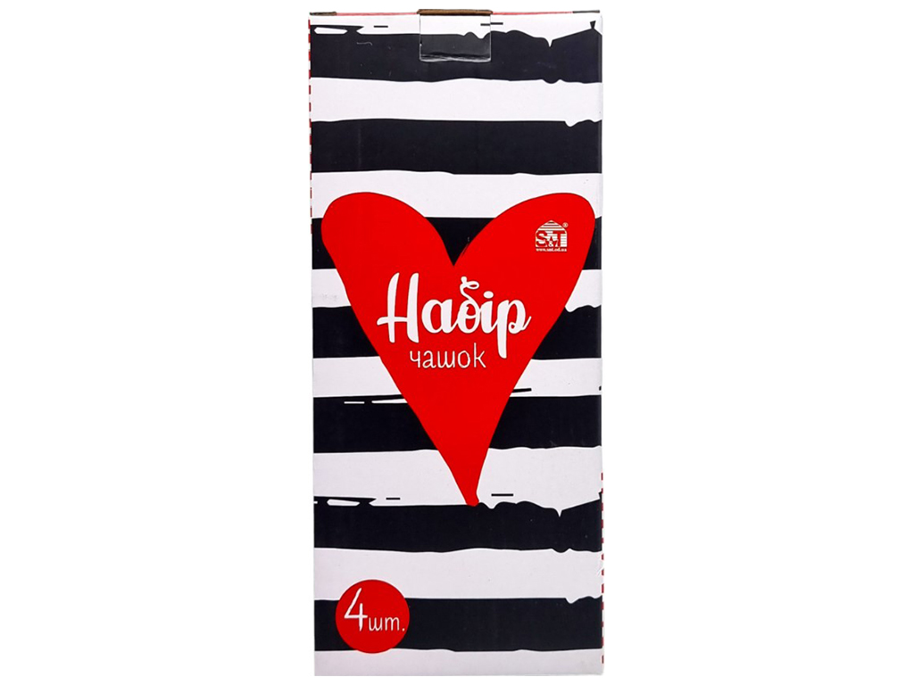 Набор чашек на подставке, 320мл (цена за набор 4шт)