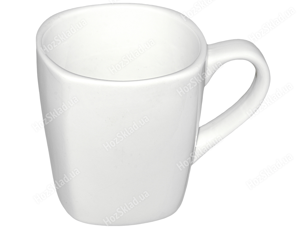 Чашка белая Хорека фарфоровая 12,1х8,6х9см 320мл