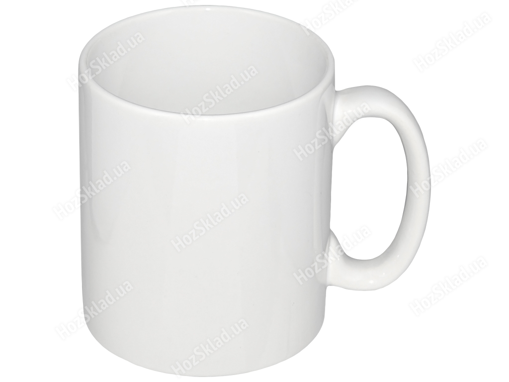 Чашка белая Хорека фарфоровая 11,2х8х9,3см 340мл
