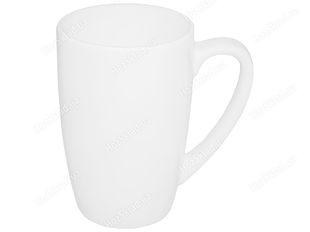 Чашка белая Хорека фарфоровая 11,2х7,7х11,5см 320мл