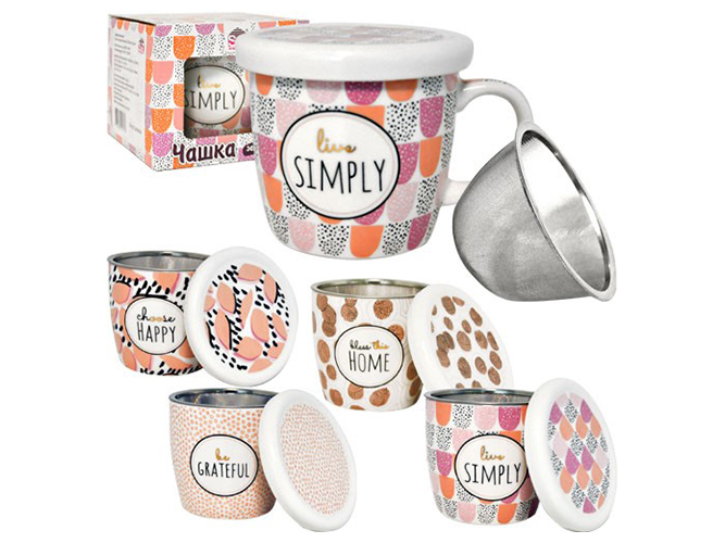 Чашка заварочная в подарочной упаковке Pink 350мл