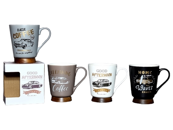 Чашка на дерев'янній ніжці Авто, 440мл