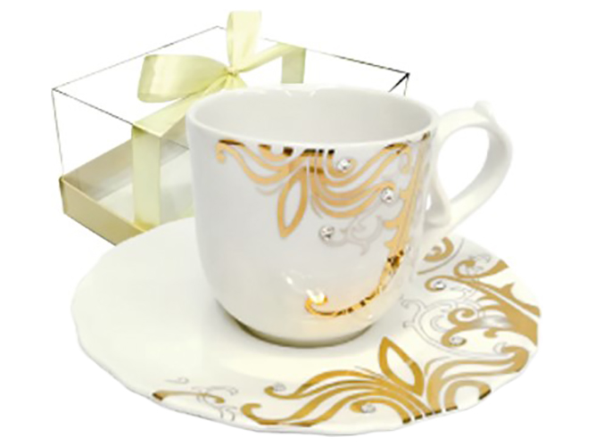 Чашка з блюдцем Жаклін (чашка 220мл, блюдце 15,5см)