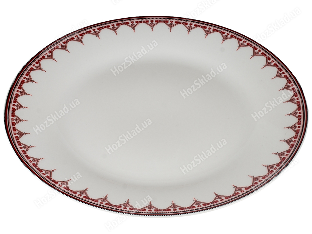 Тарелка Вышиванка красный ромб 8 (005) 20см