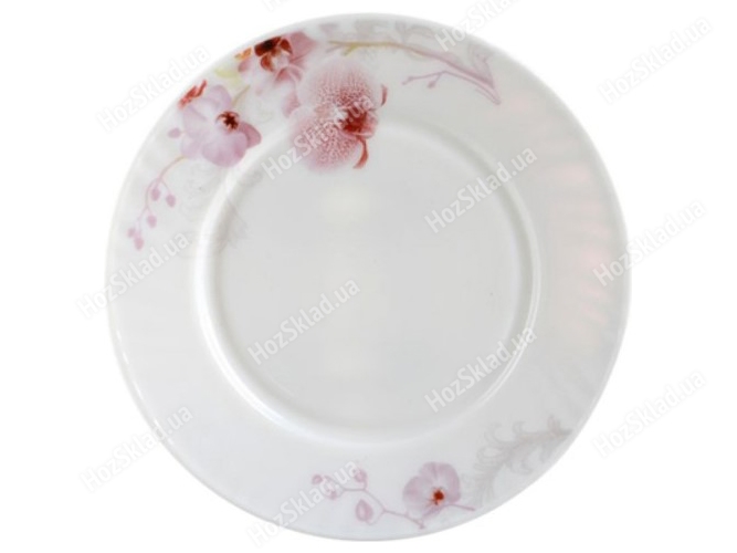 Тарелка стеклокерамическая Розовая орхидея 8' 20см 61099