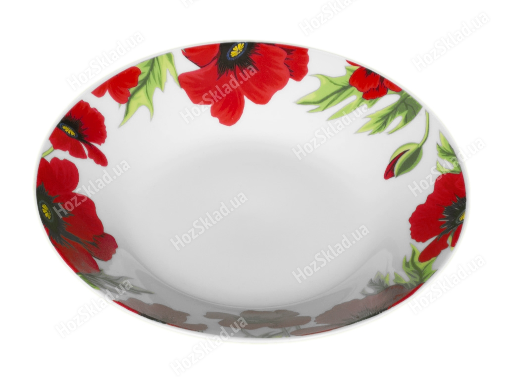 Тарелка суповая Красный мак 8 20см