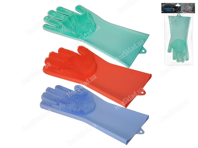 Набір з 2-х рукавичок для миття посуду 35,5x16x2,5см