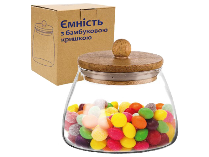 Емкость с бамбуковой крышкой 540мл