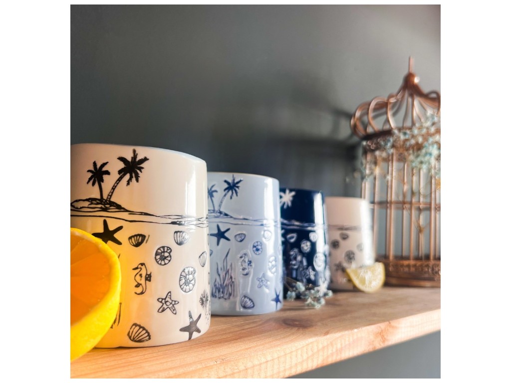 Чашка Море, керамика, 390мл, 4 дизайна (цена за 1шт)