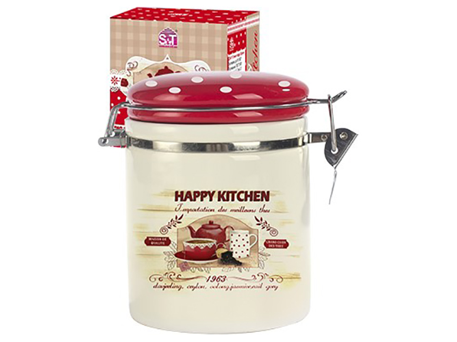 Ємність для сипучих продуктів Happy Kitchen 9,5х9,5х11см 750мл