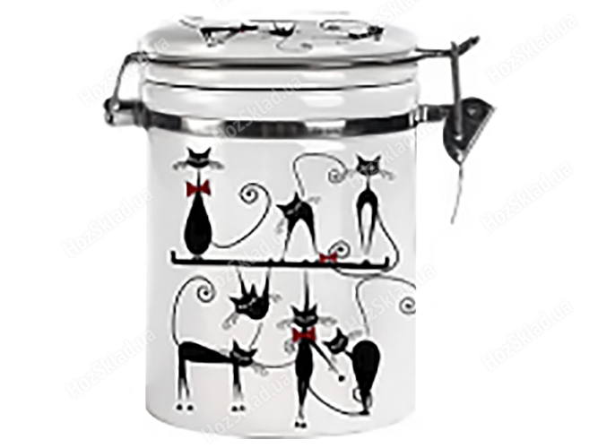 Ємність для сипучих продуктів Чорна кішка 9,5х9,5х11см 750мл (без упаковки)
