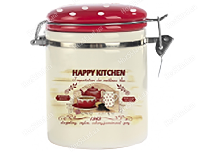 Ємність для сипучих продуктів Happy Kitchen, h-10см, d-9,5см, 500мл (без упаковки)