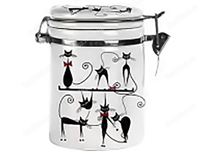 Ємність для сипучих продуктів Чорна кішка, h-10см, d-9,5см, 500мл (без упаковки)