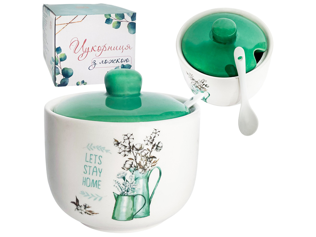 Цукорниця Бавовна з ложкою, 500мл