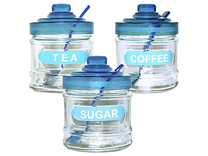 Ємність для спецій з ложкою блакитна 320мл (ціна за 1шт)