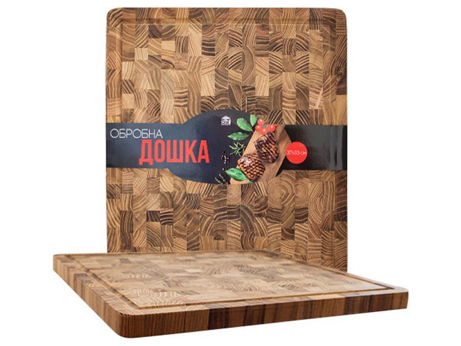 Дошка торцева обробна тик 37х33х2см